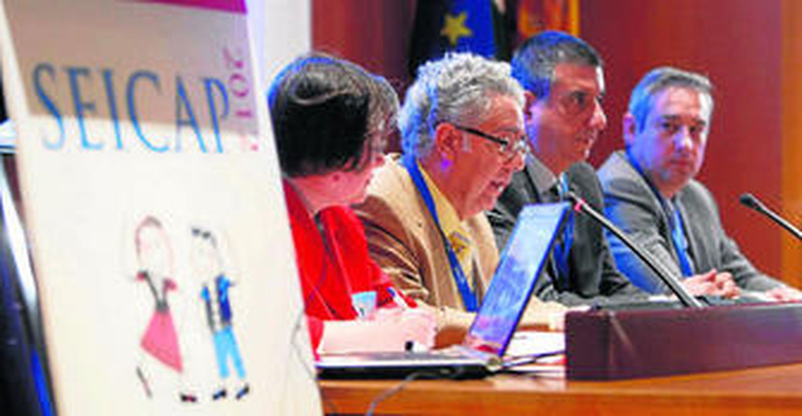 De izquierda a derecha, Pilar Muñoz, Marcel Íbero, Juan E. Sancha y Carlos Alberto Sánchez, ayer.