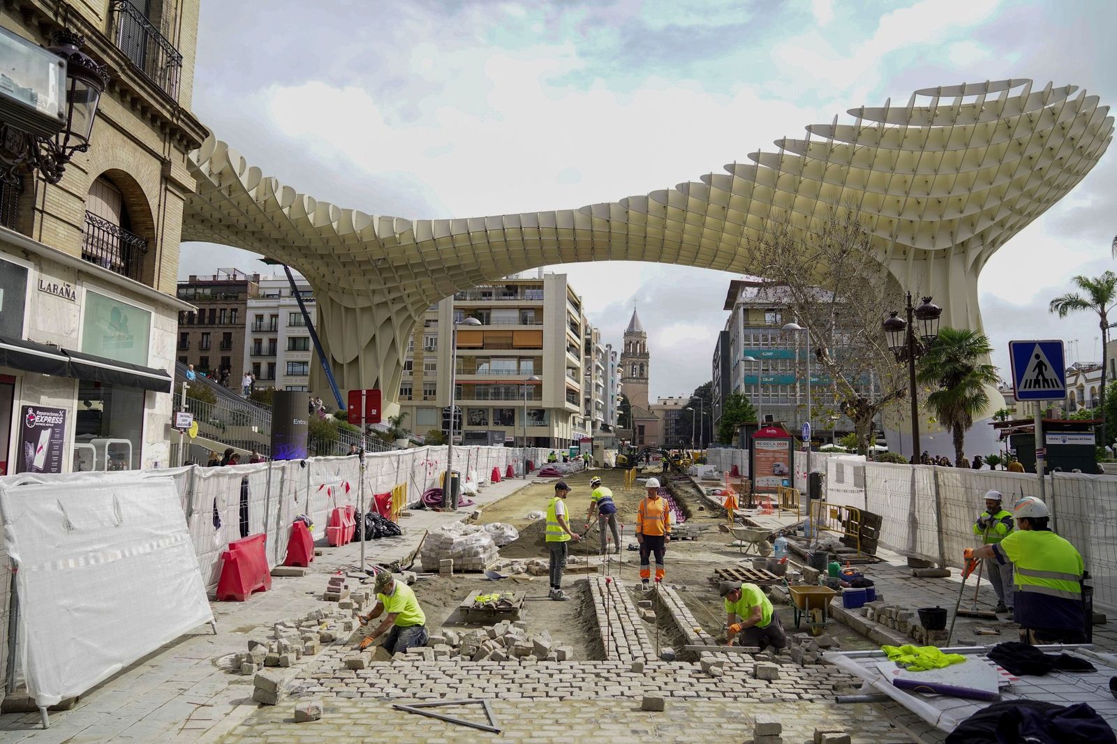 Estado de las obras en las 'setas' de la Encarnación.