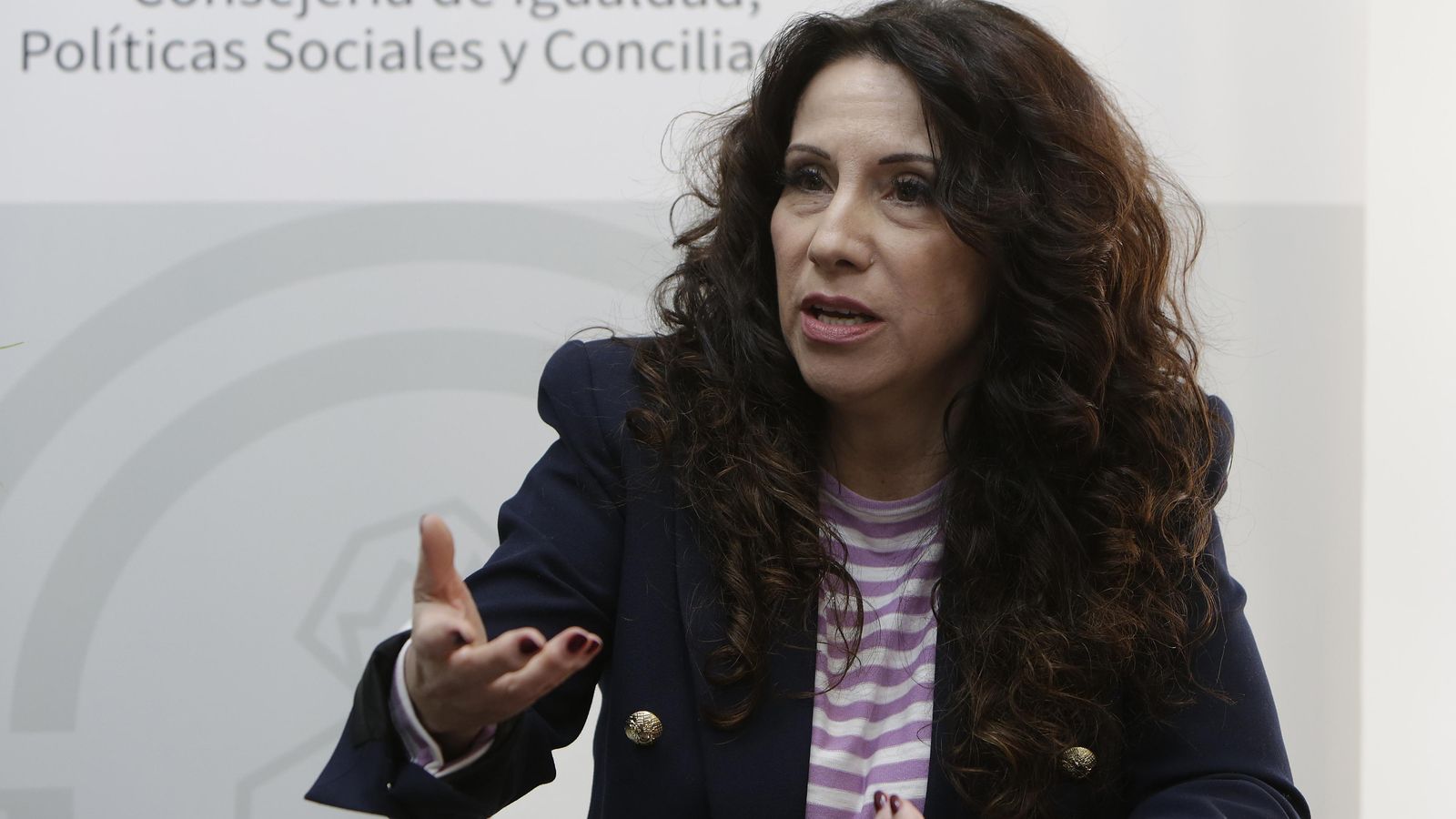 Rocío Ruiz, durante la entrevista en la Consejería de Igualdad