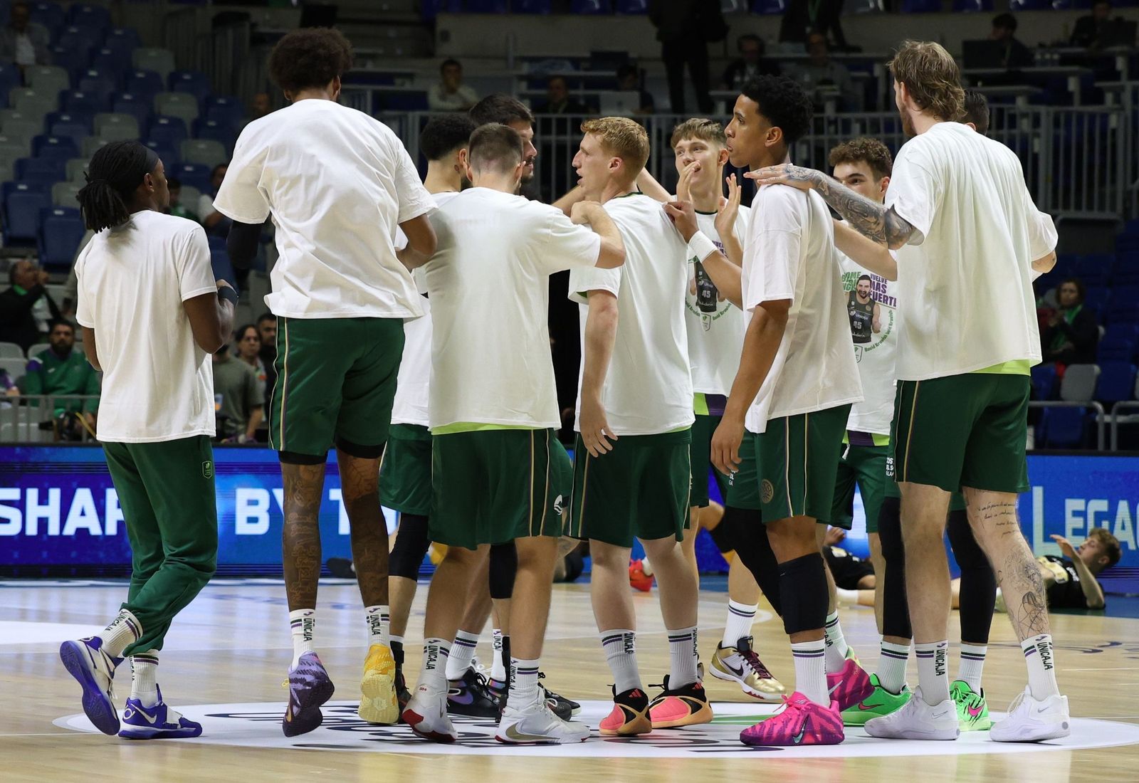 Los jugadores del Unicaja.