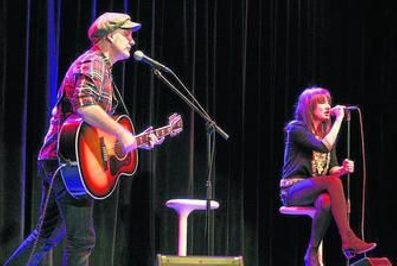 Amaral, ayer, en la presentación de su nueva gira.
