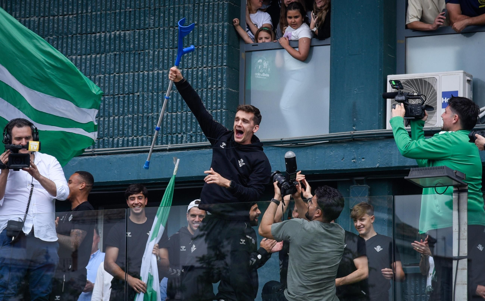La celebración del Betis en el Villamarín