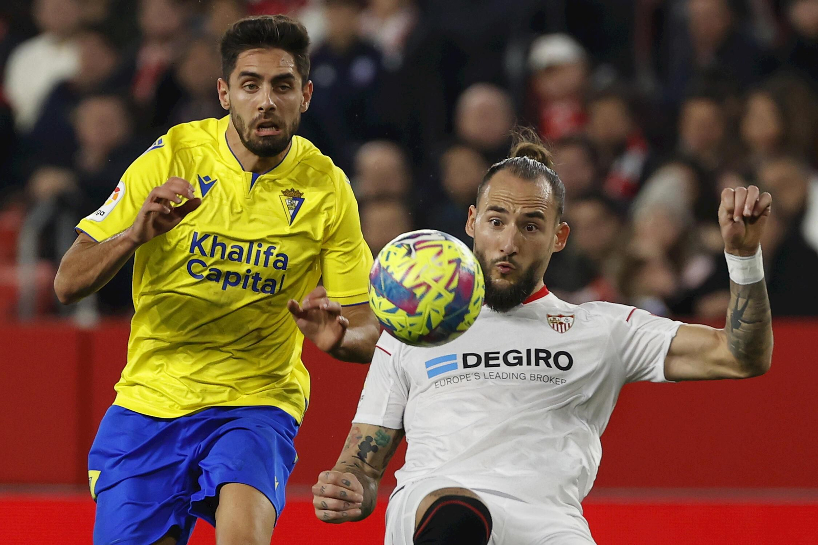 Sobrino en un partido del Cádiz.