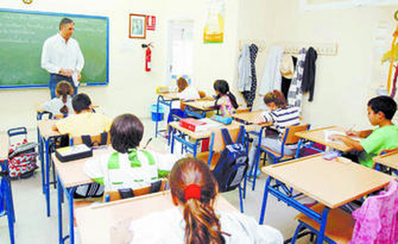 Clase de Primaria de un colegio sevillano.