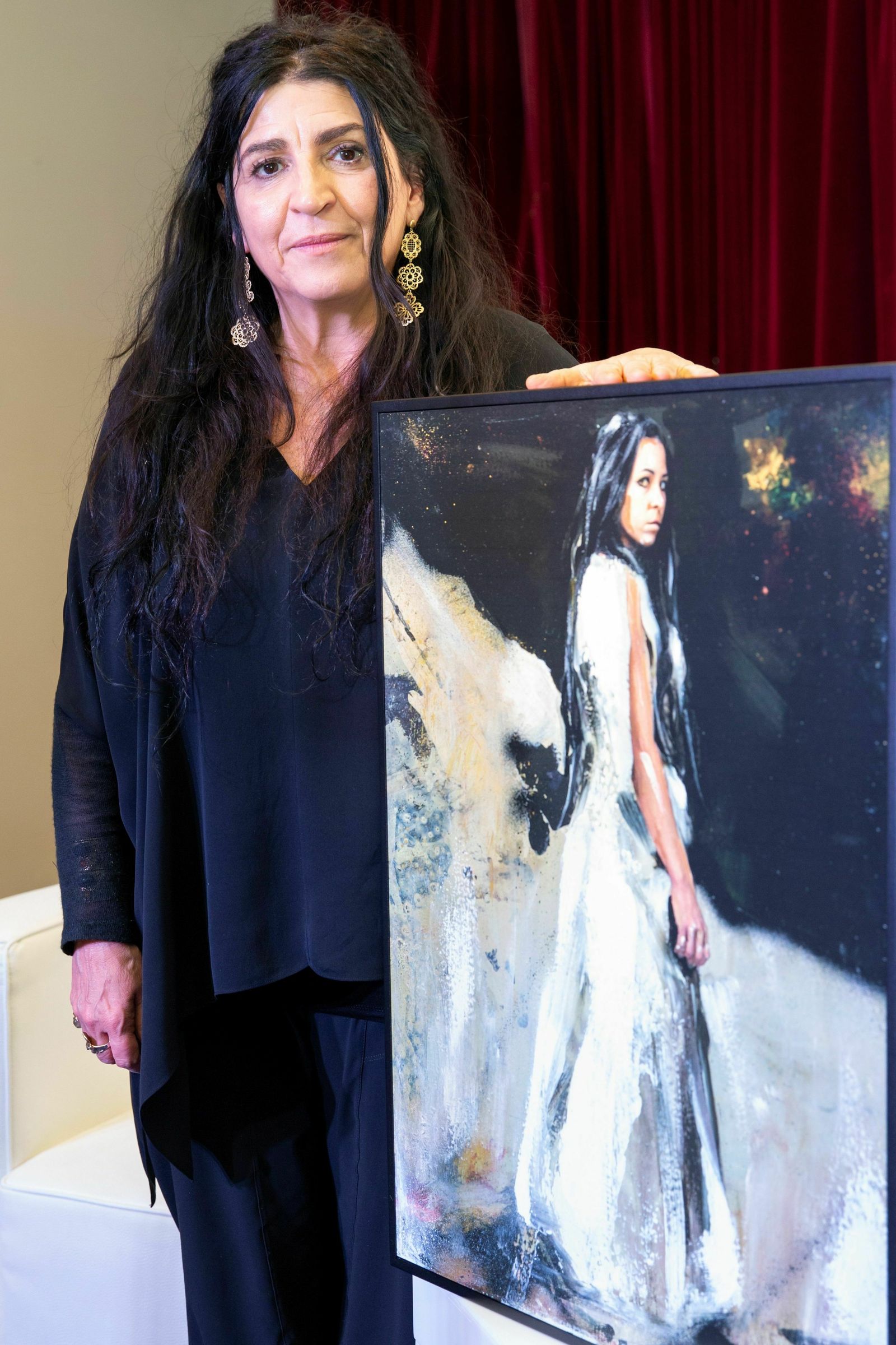 La artista, en otra de las imágenes de la presentación del libro.