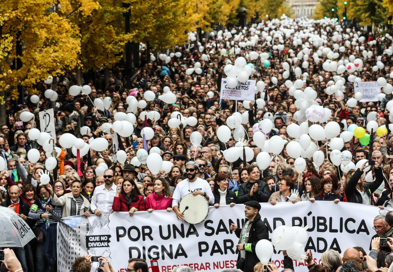 Marcha en la Gran Vía de Granada