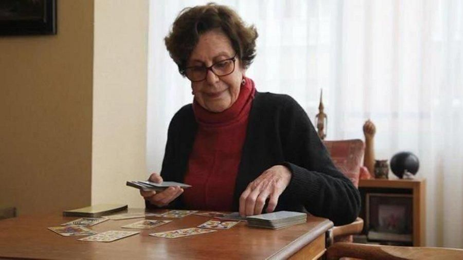 Paloma Navarrete en una consulta de tarot