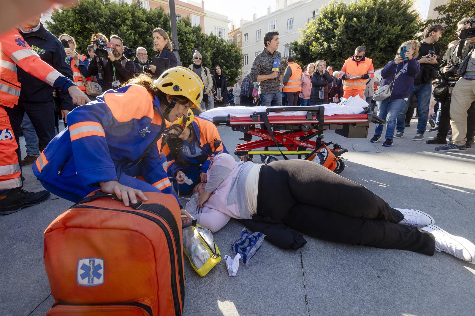 Todas las imágenes del simulacro de tsunami en Cádiz