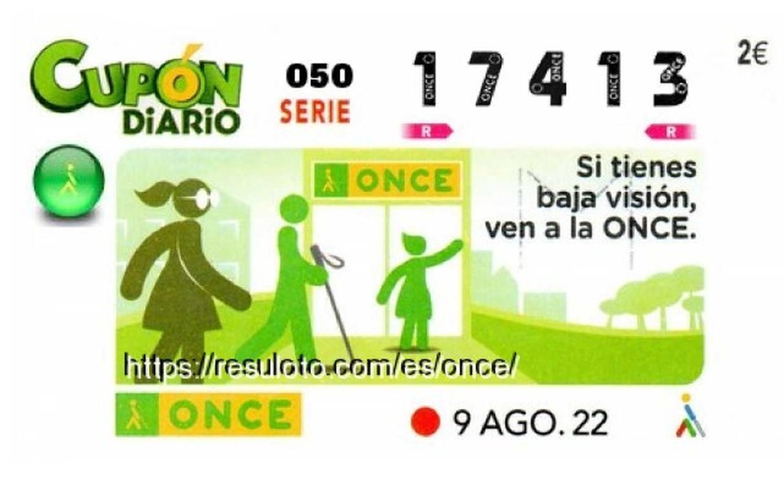 Número premiado en el sorteo del Cupón Diario del 9 de agosto