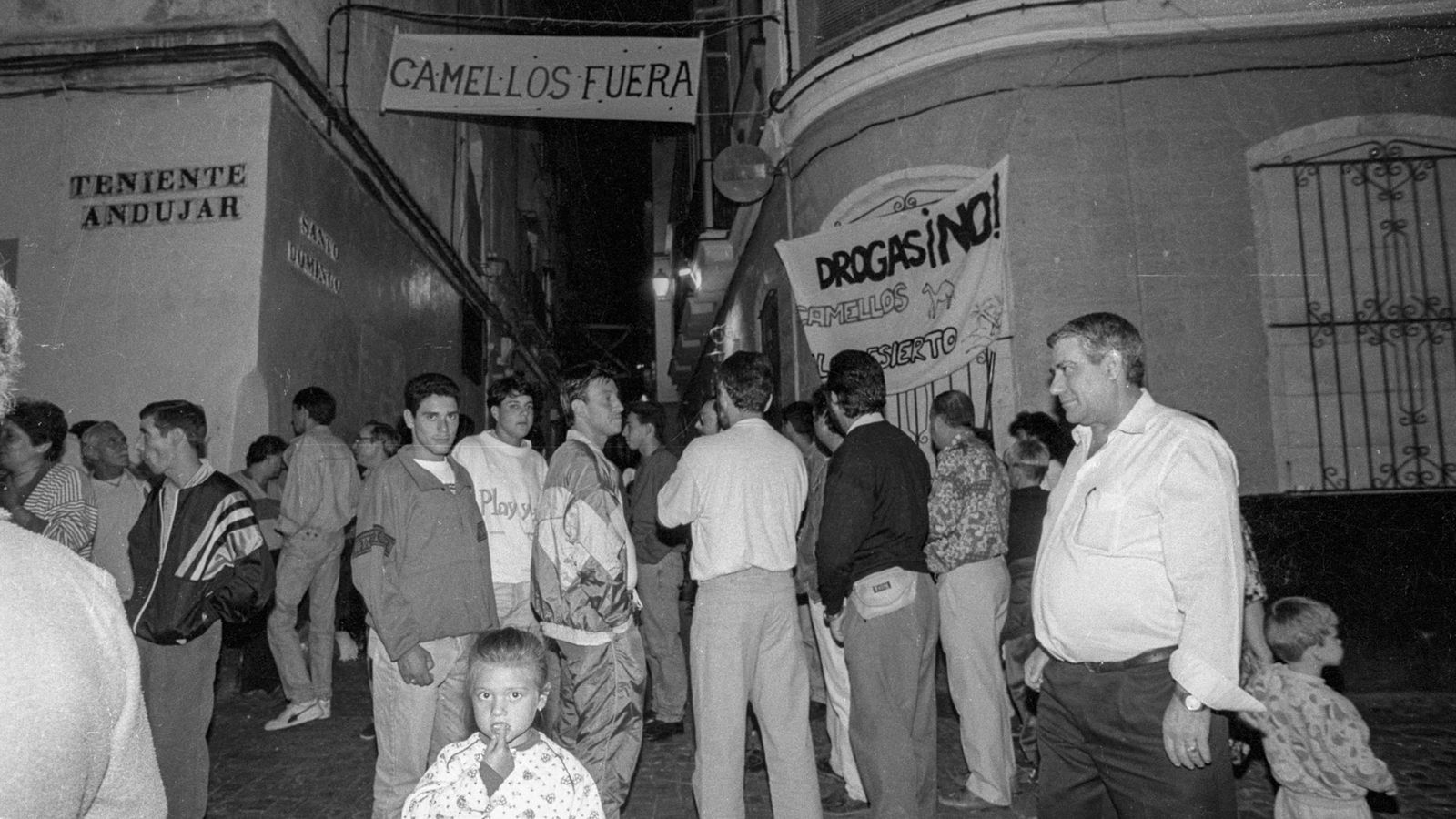 Santa María se llenó de pancartas en 1994 para luchar contra la droga.