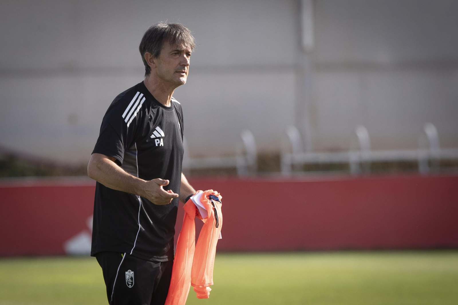 Pacheta, en un entrenamiento del Granada CF