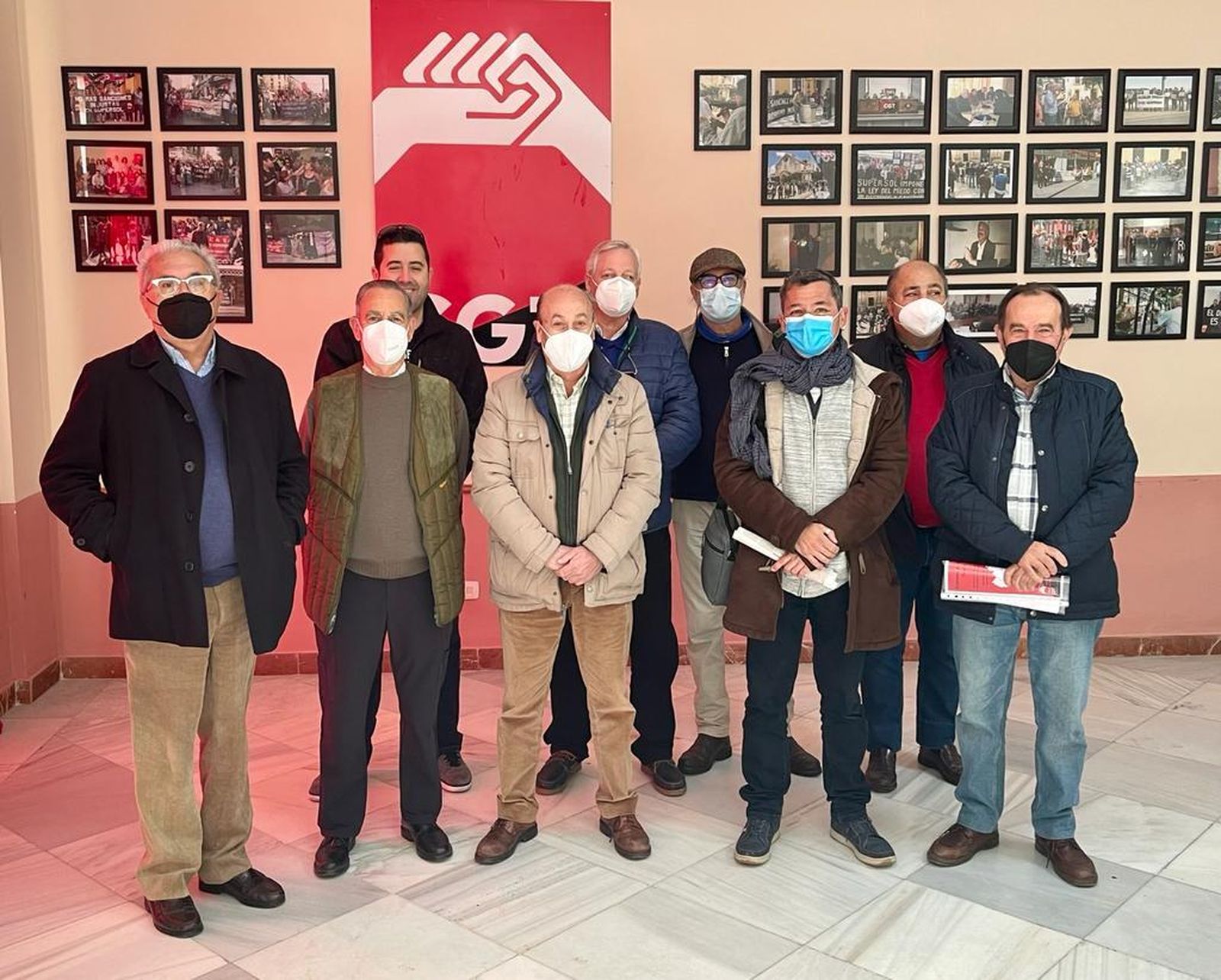 Miembros del nuevo Sindicato de Oficios Varios de CGT en Jerez.