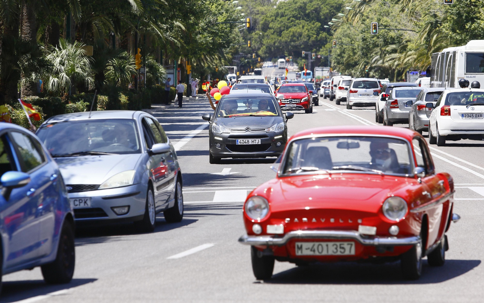Las fotos de la caravana de protesta de Vox en Málaga