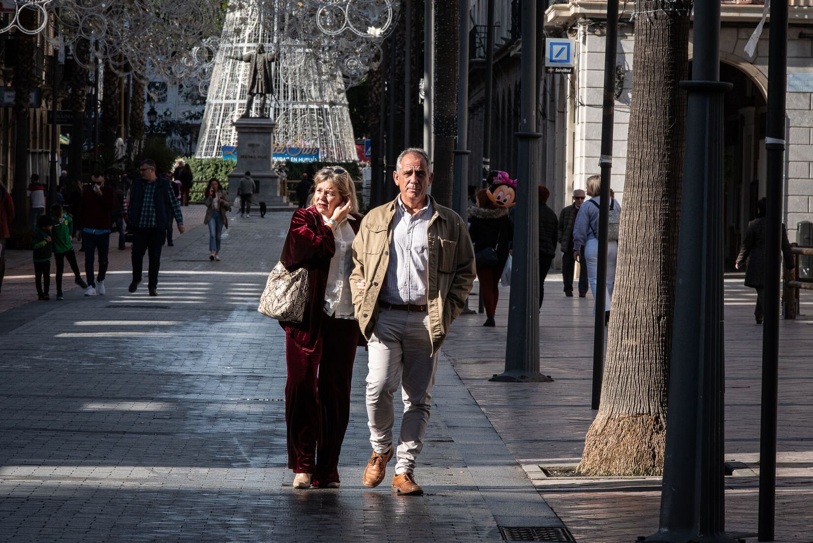 Ambiente en el centro de Huelva.