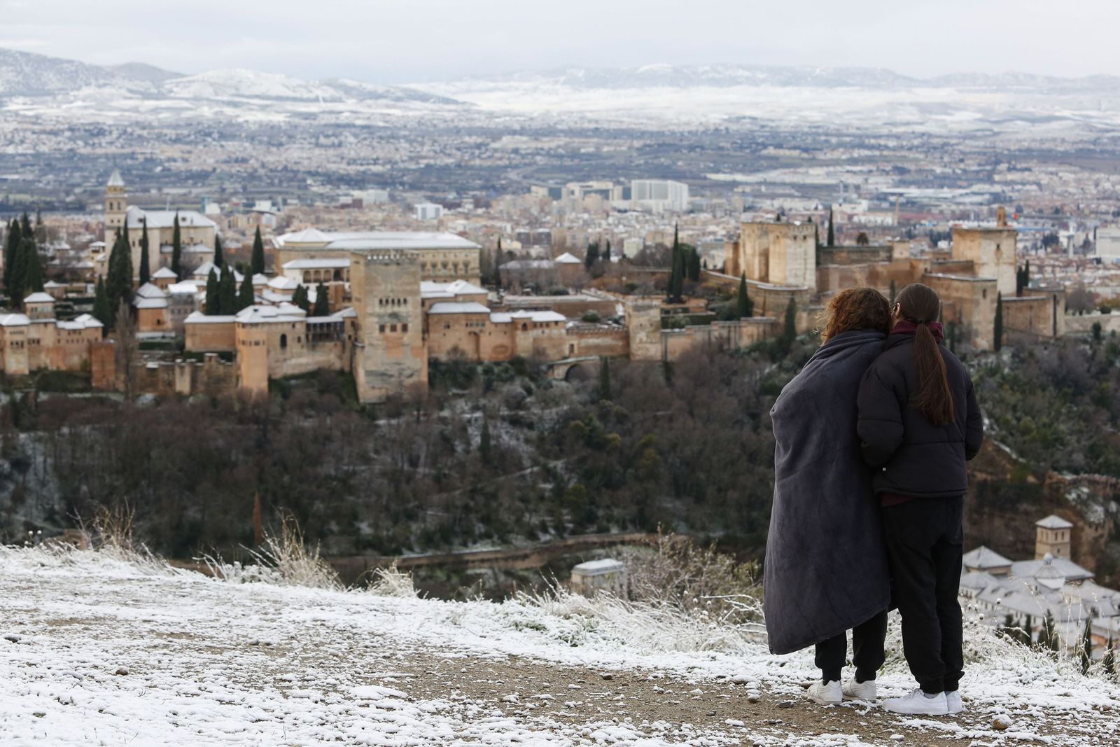 Nevada sobre Granada en una imagen de archivo.