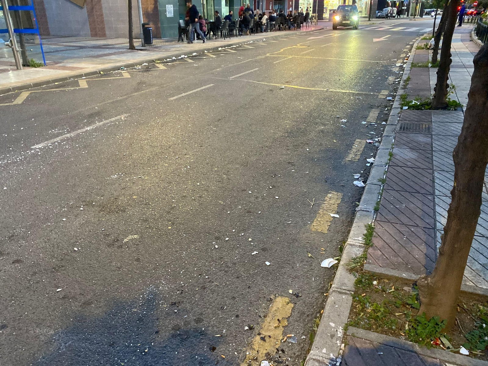 Los destrozos de los ultras en Málaga antes del Marbella-Atlético