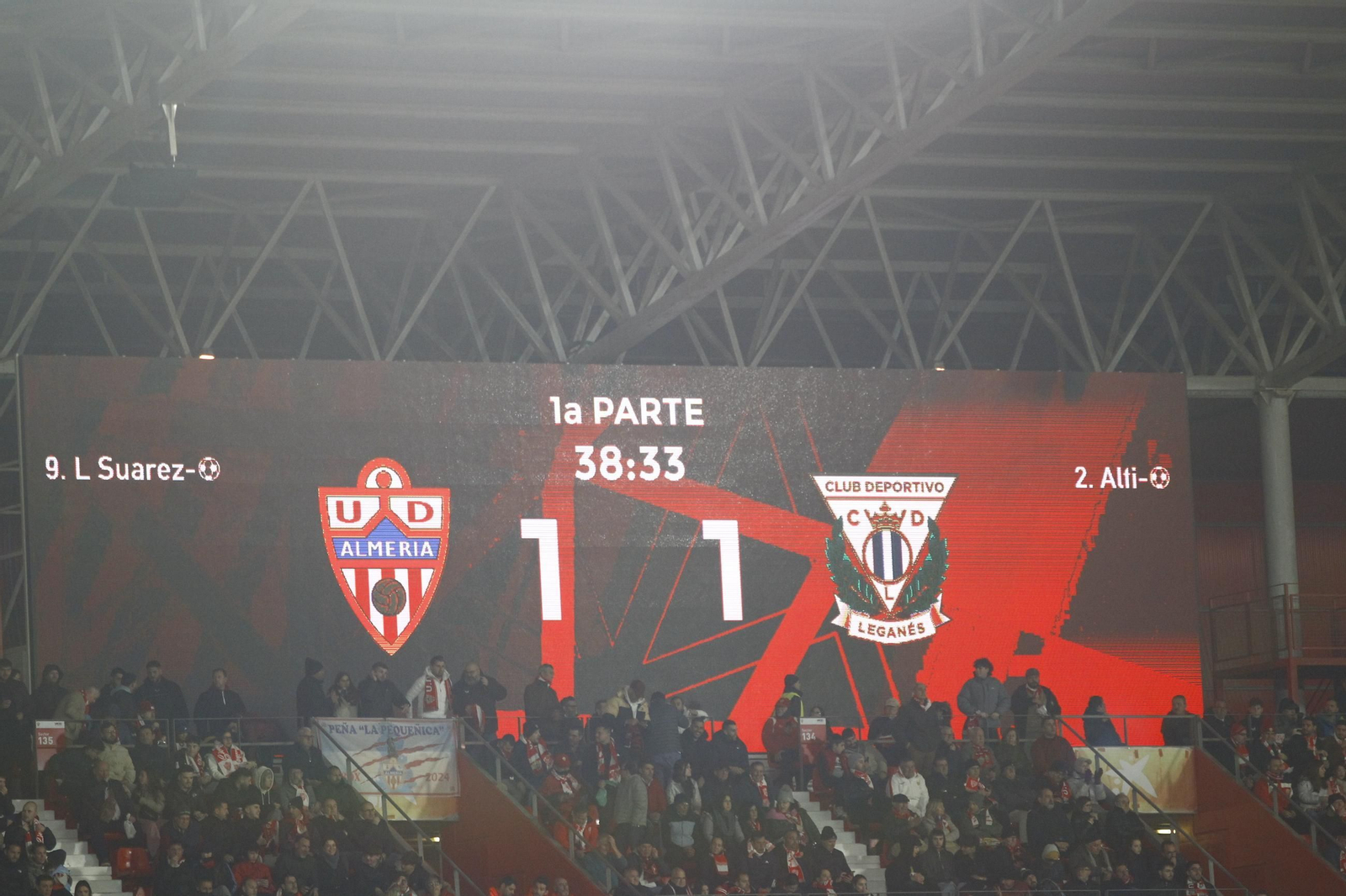 El partido U.D. Almería-C.D. Leganés de Copa del Rey, en imágenes