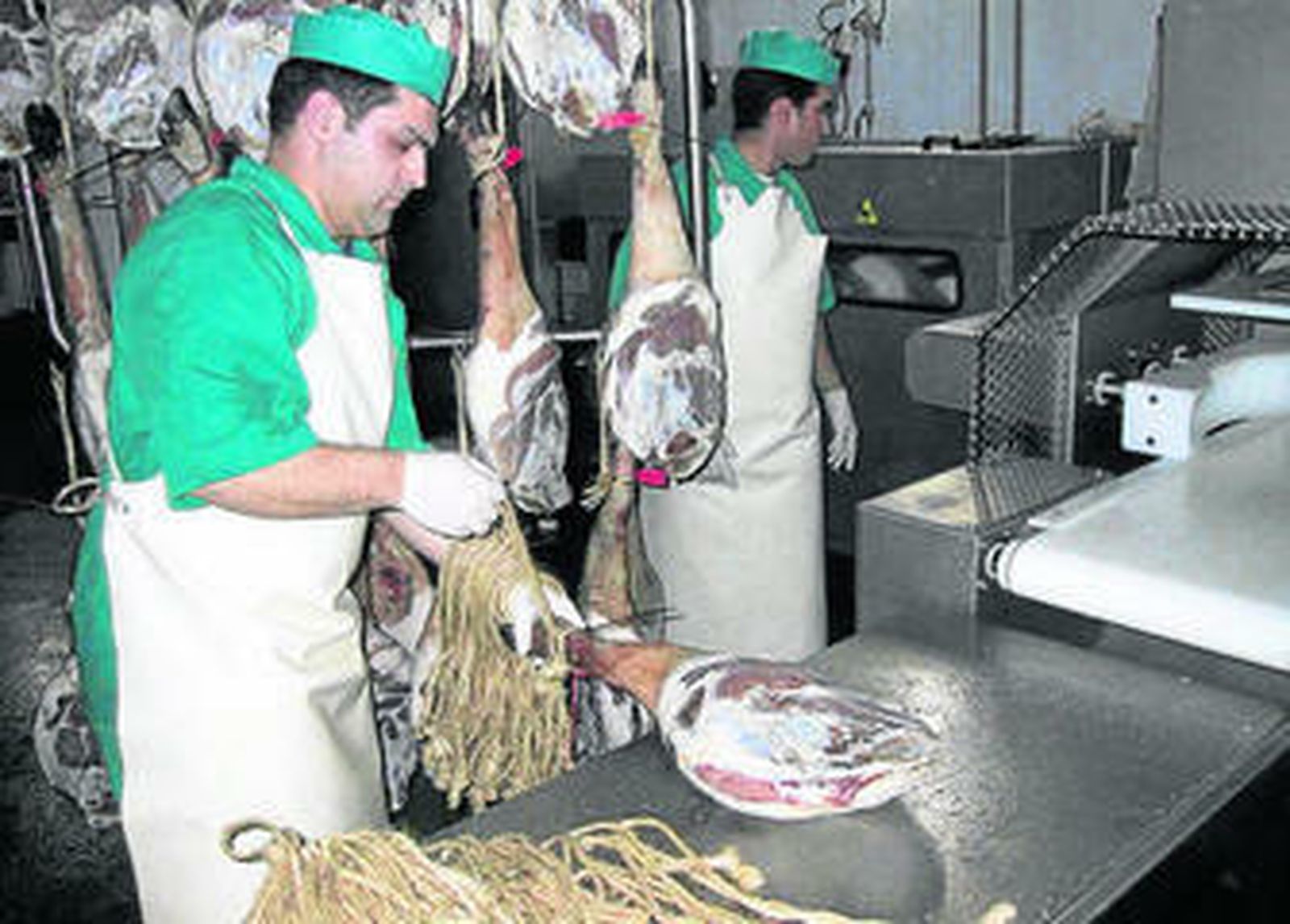 Producción de jamones en la Sierra de Huelva.