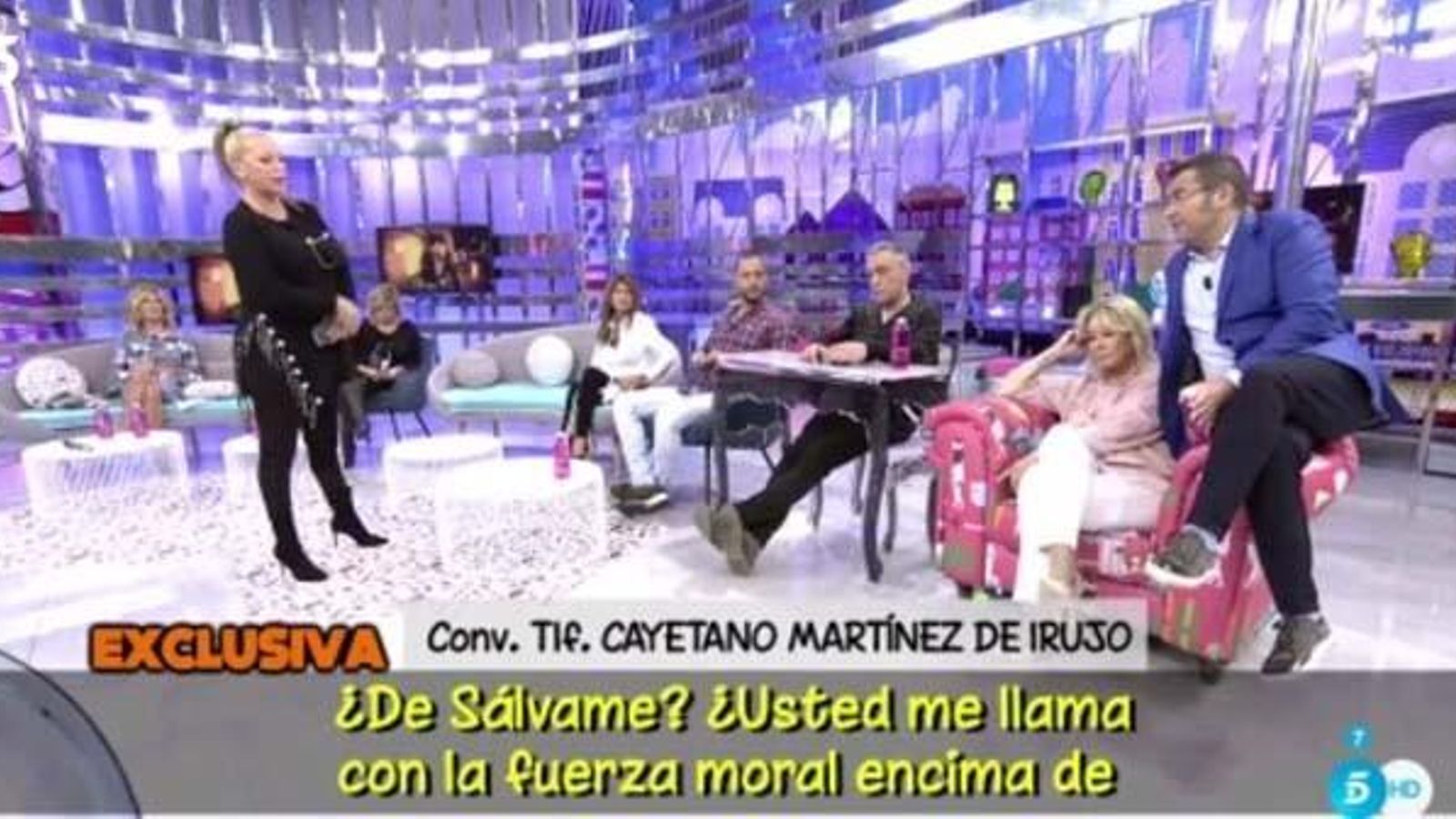 Conversación telefónica en 'Sálvame' con Cayetano Martínez de Irujo.