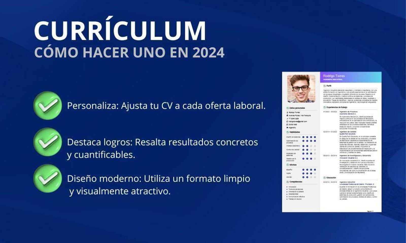 Cómo hacer un currículum atractivo para el 2024 con plantillas y ejemplos