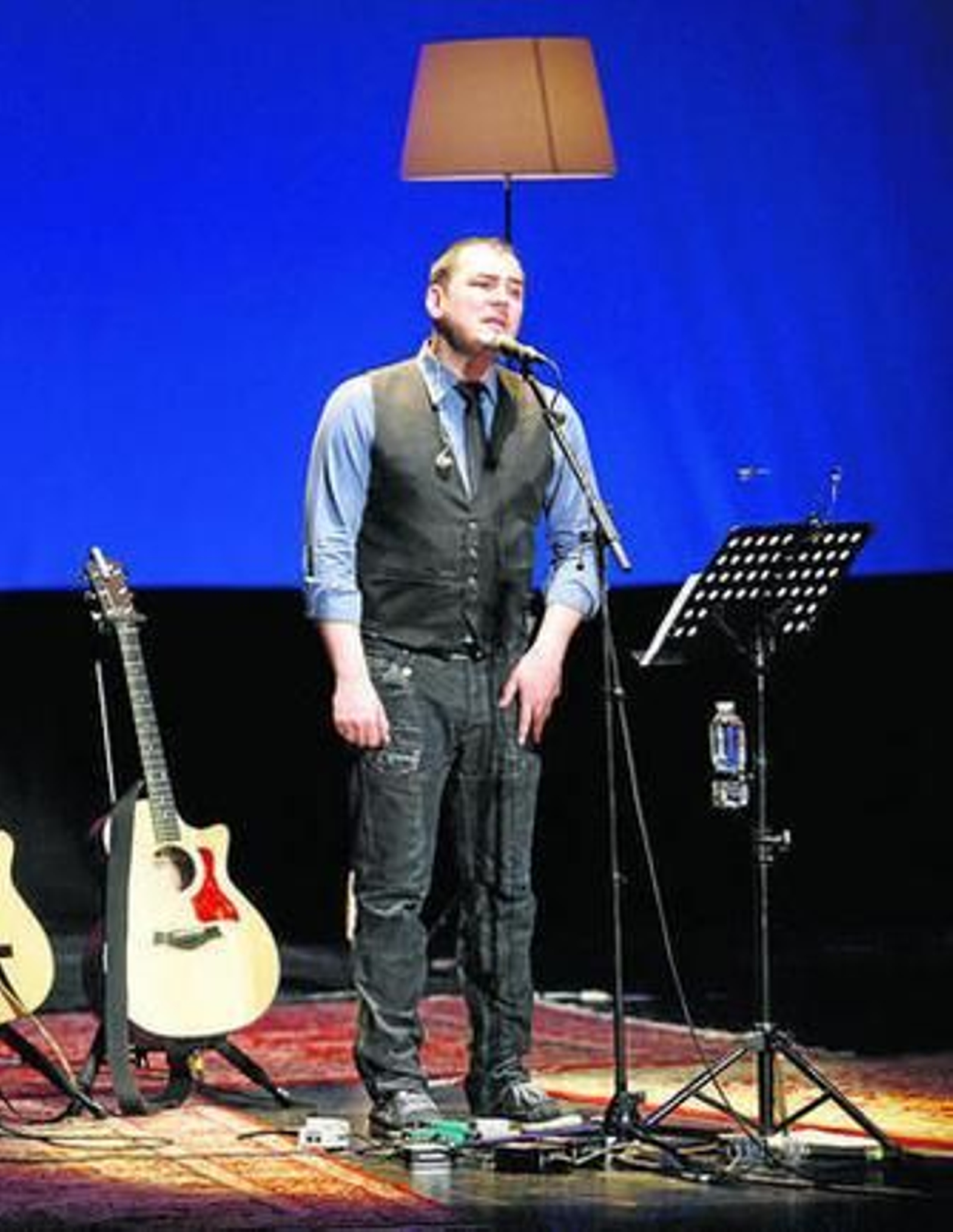 Ismael Serrano, el pasado viernes, en el Gran Teatro.
