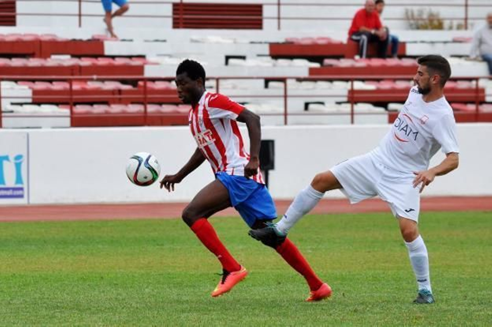 Karim Aboubakar, durante un partido con el Don Benito