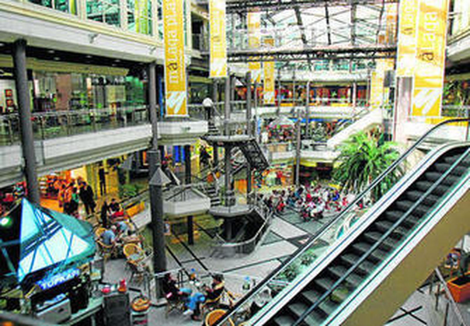 Vista del interior del Málaga Plaza.