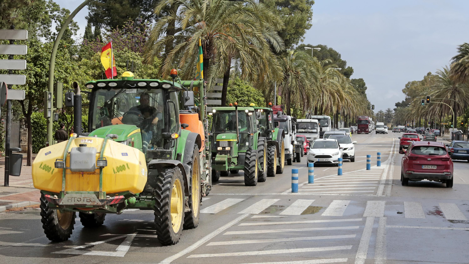 Caravana de transportistas por Jerez