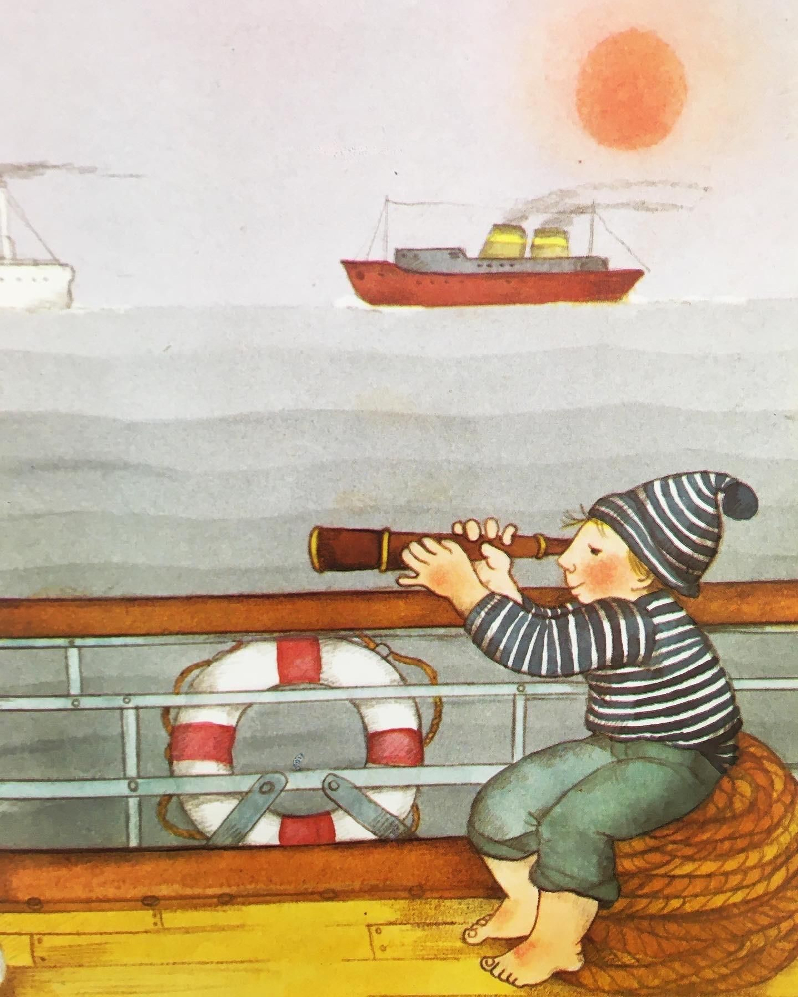 Ilustración de María Rius para el cuento "El mar"