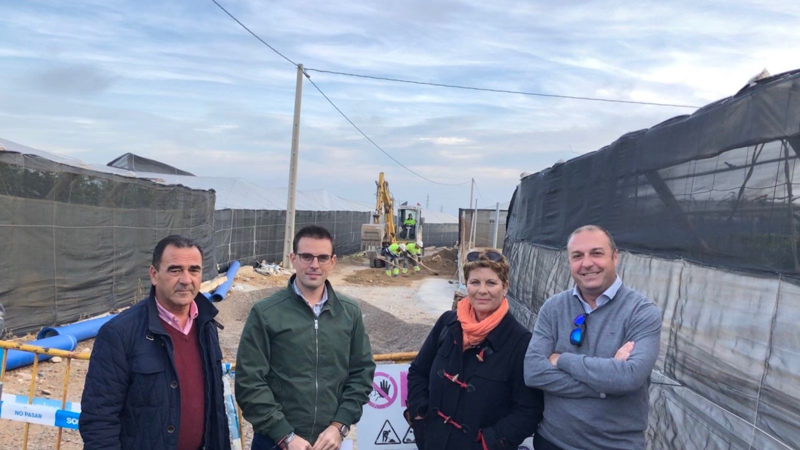 Momento de la visita a la obra