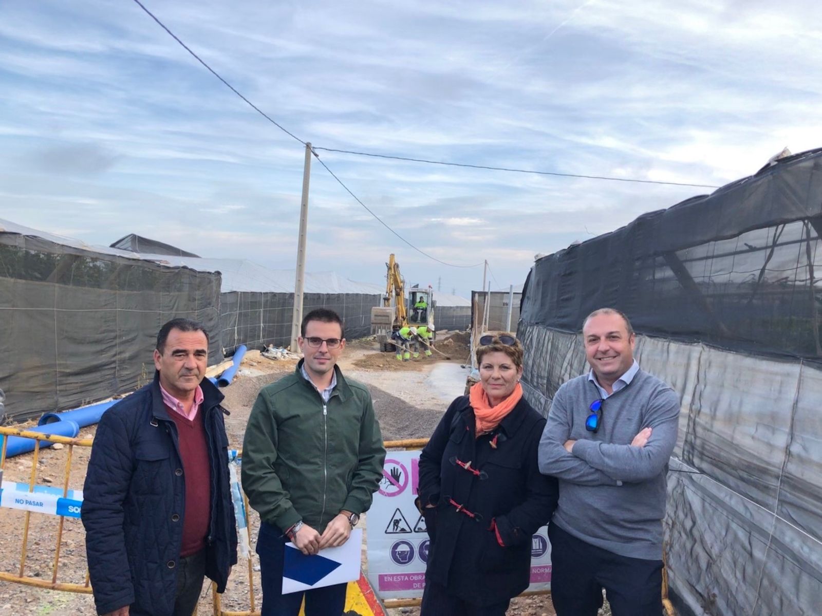 Momento de la visita a la obra