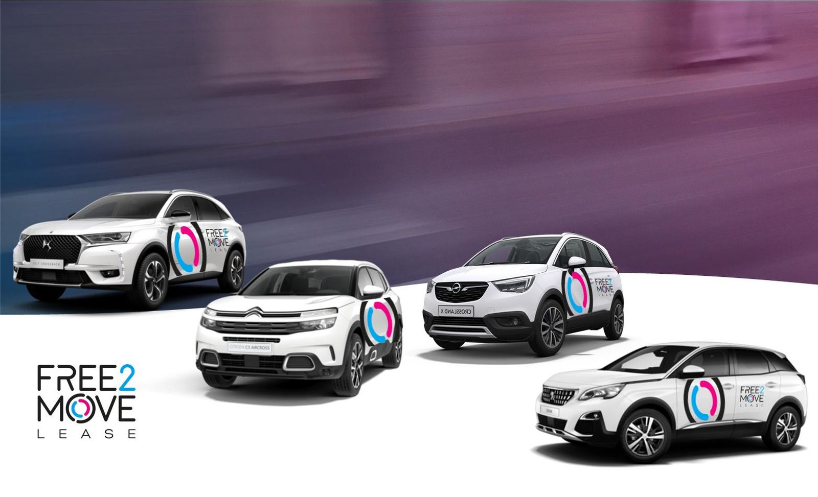 Imagen de la gama de Free2Move, del grupo PSA.