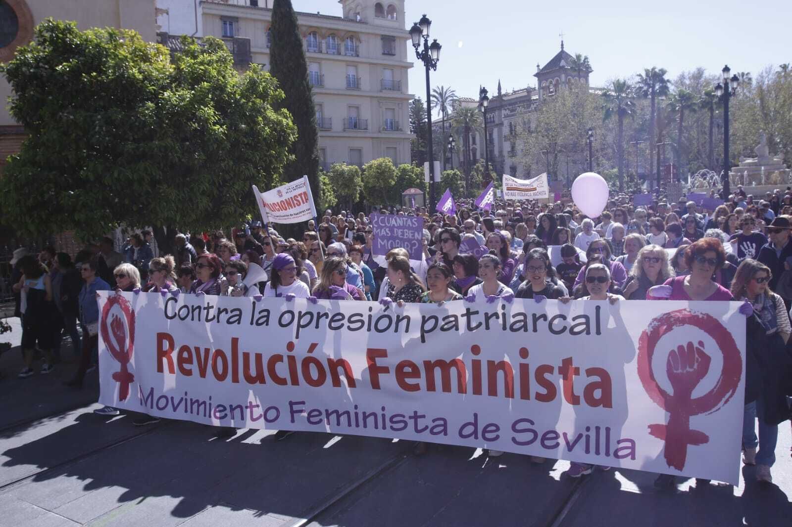 Las imágenes de las manifestaciones del 8M en Sevilla.