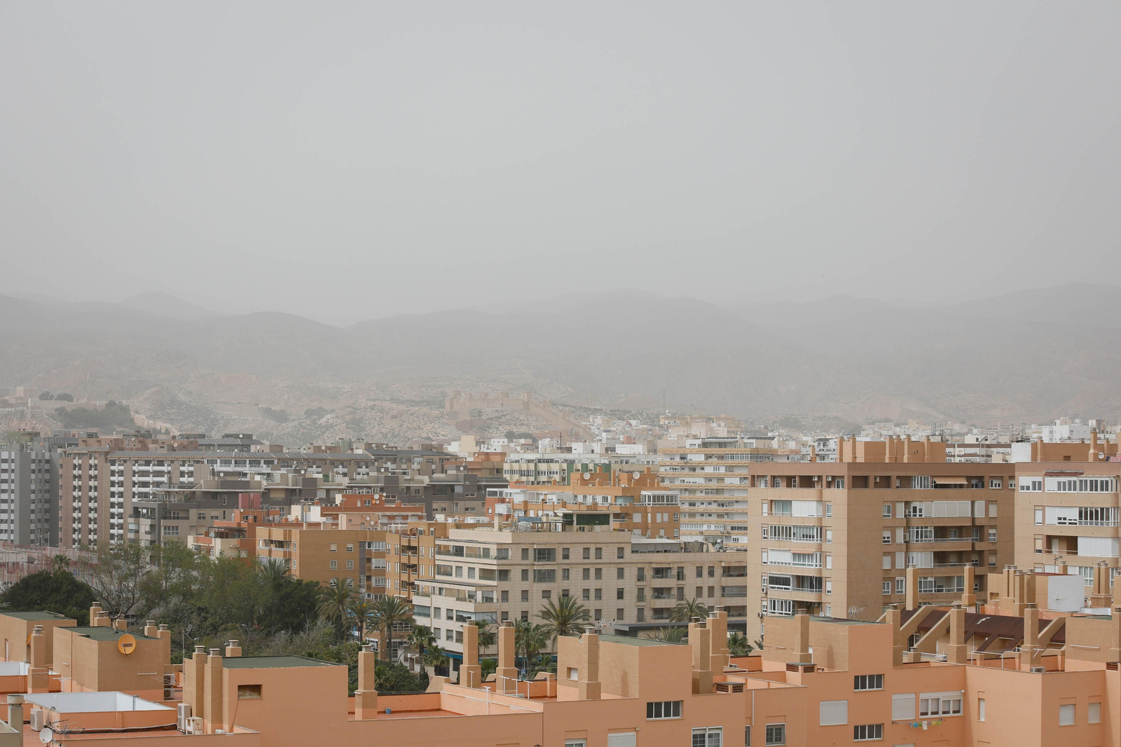 La calima de Almería en imágenes