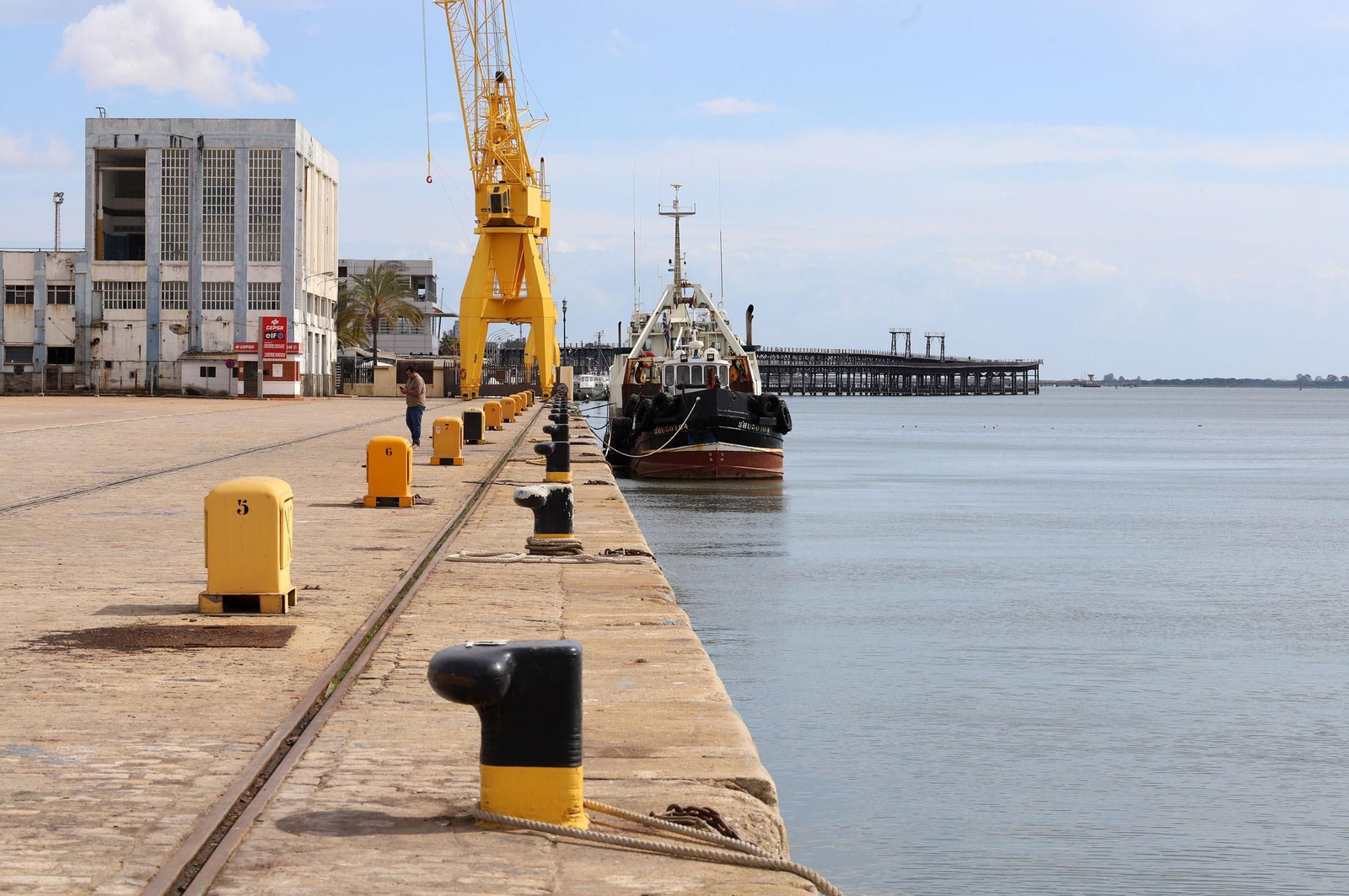 Imágenes del acto de inicio de las obras de la Marina Deportiva del Puerto de Huelva
