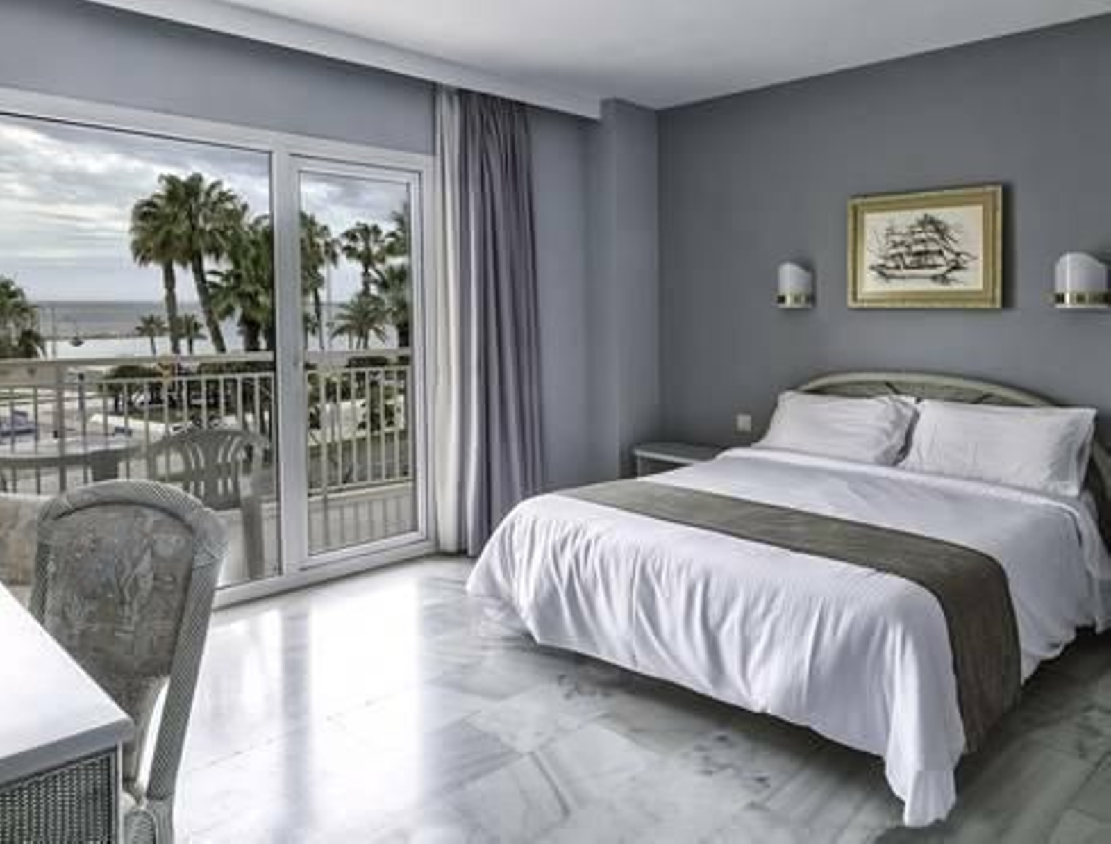 Una de las habitaciones de la cadena en Málaga.