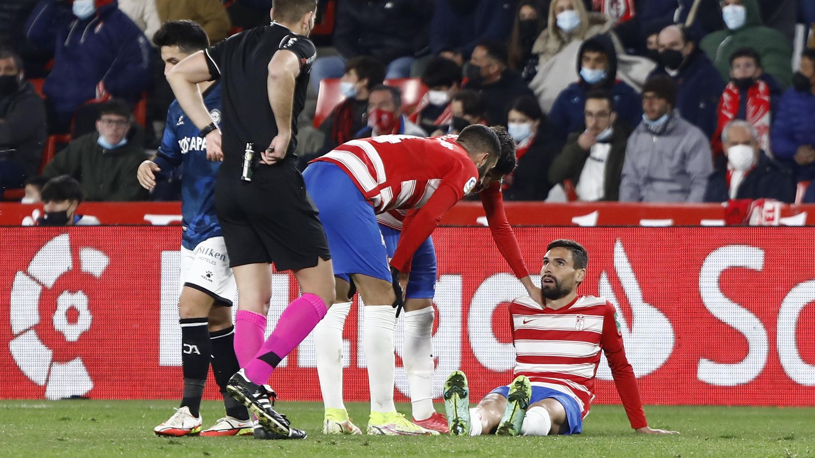 Puertas terminó con problemas físicos ante el Alavés.