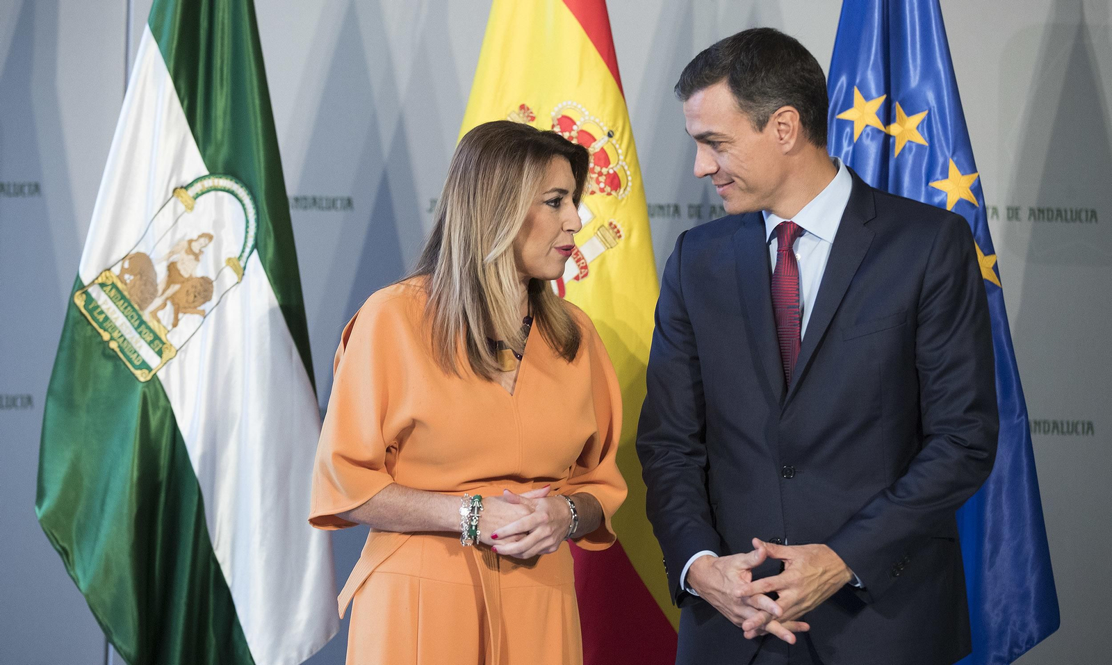 La reunión de Susana Díaz y Pedro Sánchez, en imágenes