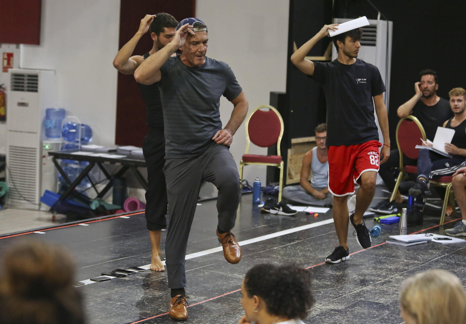 Ensayo con Antonio Banderas de la obra que estrenará el Teatro del Soho