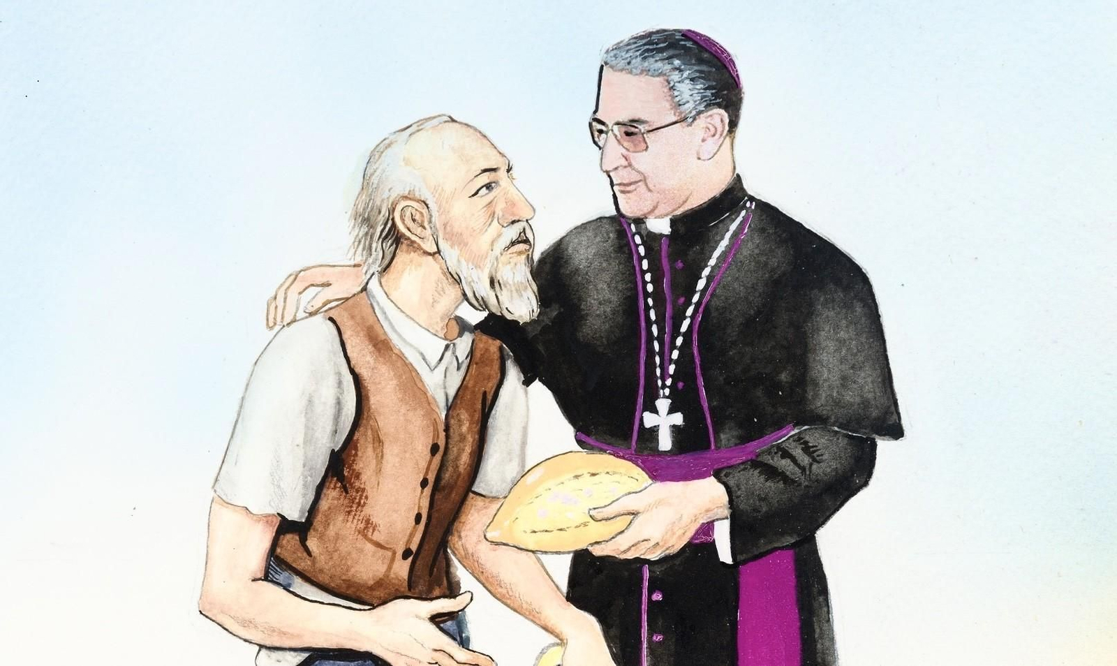 Don Rafael Bellido Caro en una obra de Manuel Castellano Sánchez.