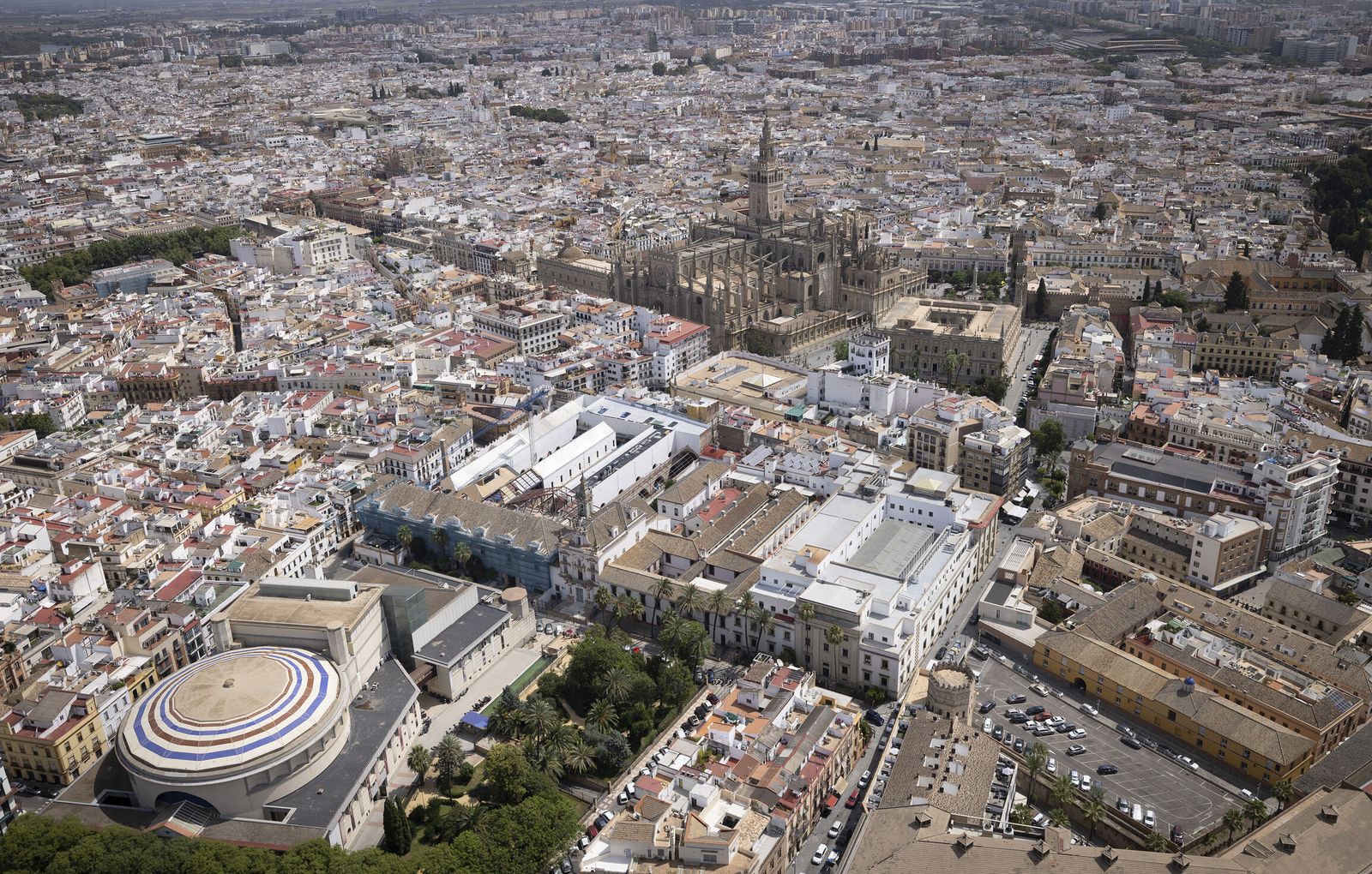 Sevilla desde el helicóptero de la Policía Nacional