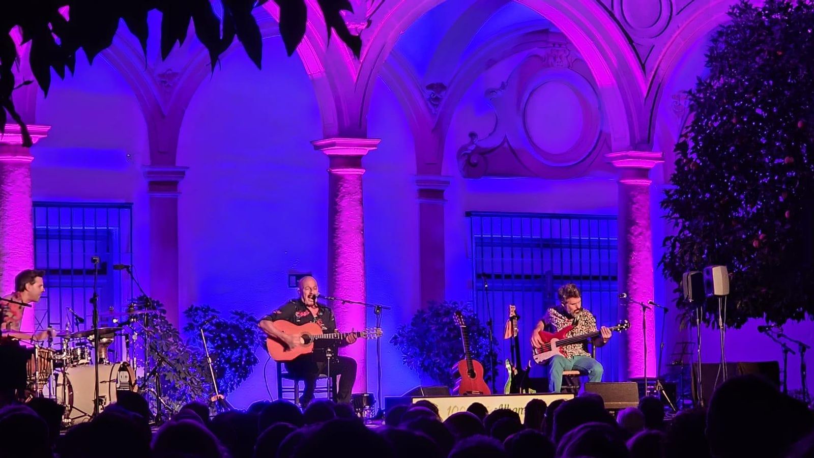 Javier Ruibal interpretando con voz y guitarra