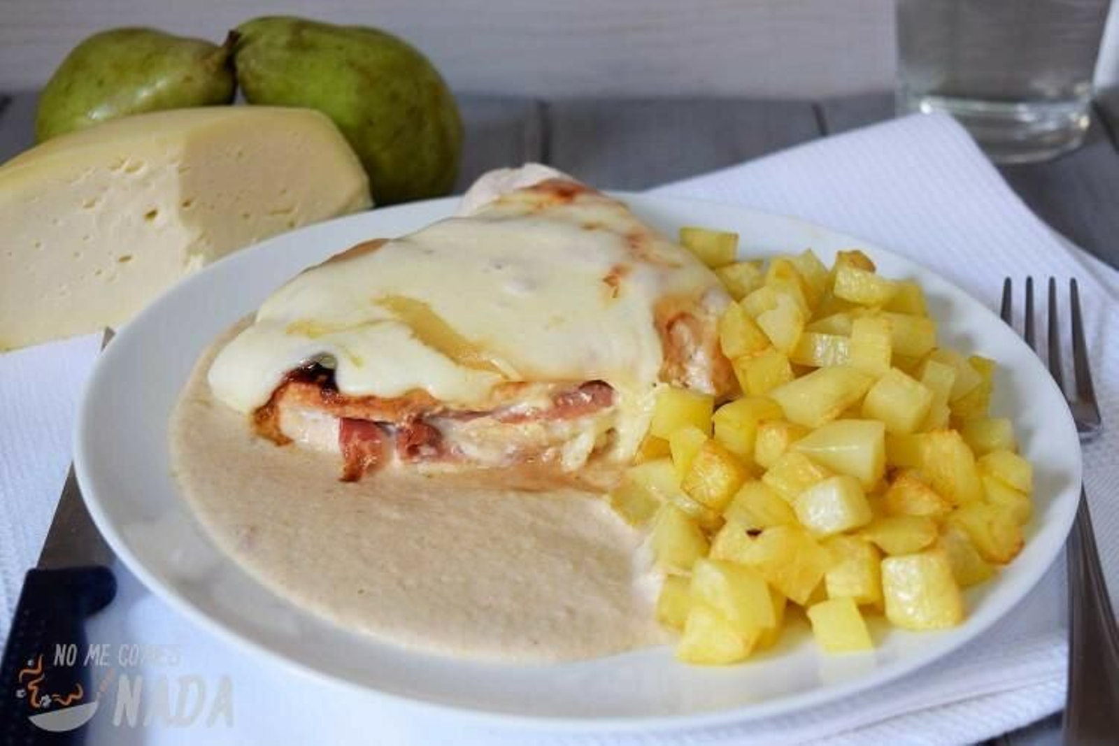 Receta de Pechuga rellena en salsa de pera
