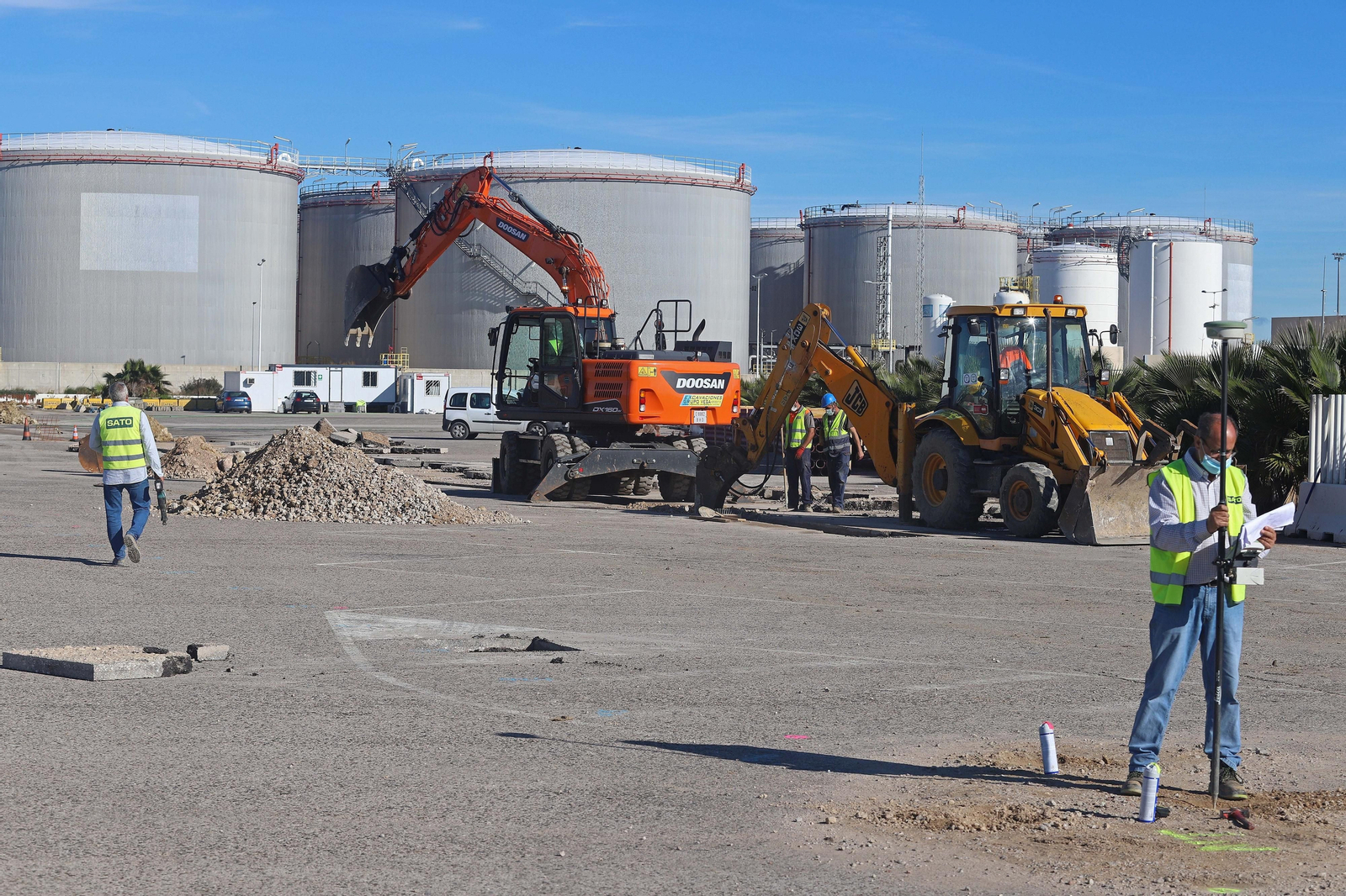 Obras preparatorias de los terrenos donde se ubicará el nuevo escáner.