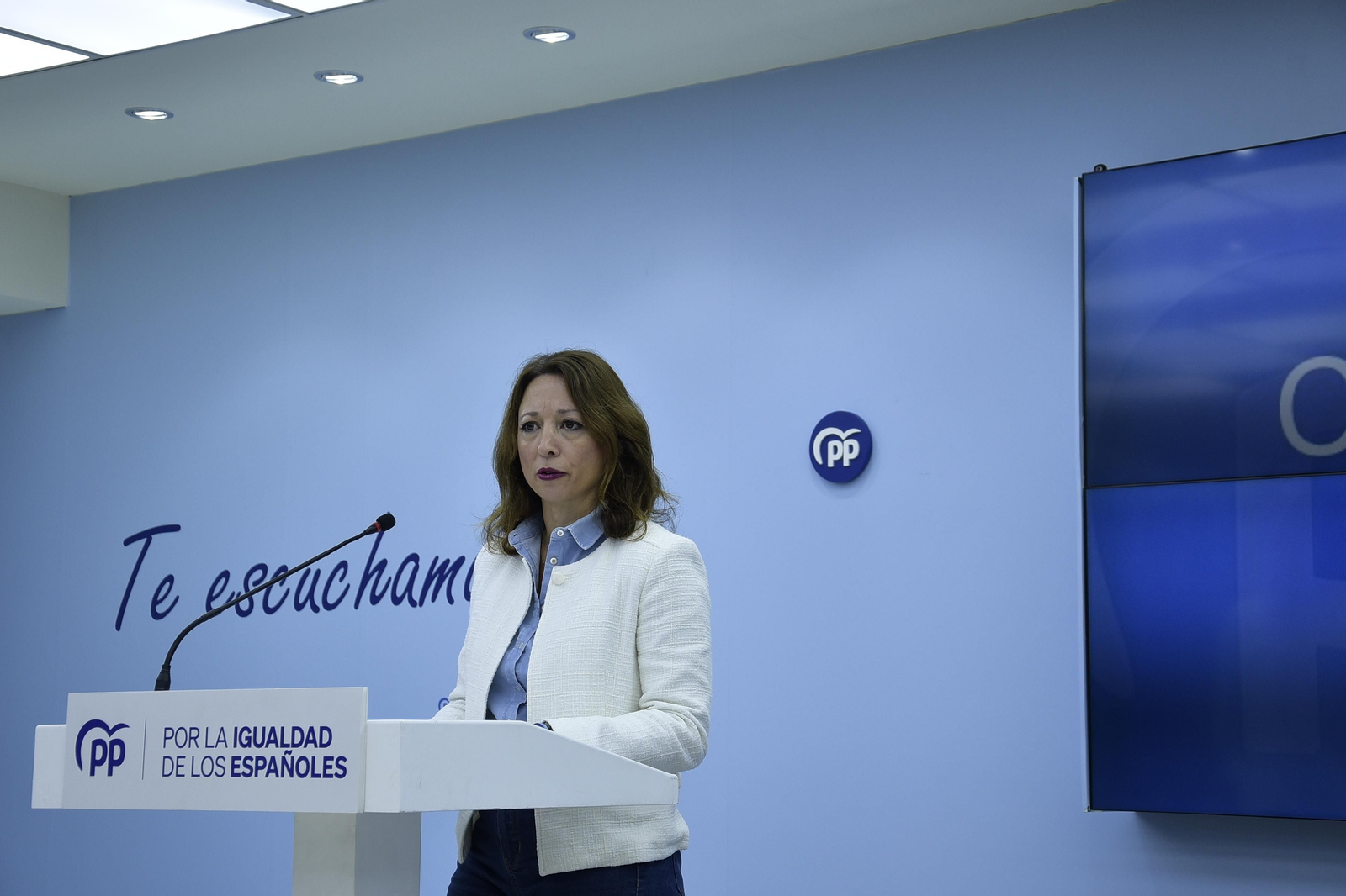 Patricia Navarro, en la sede del PP de Málaga.