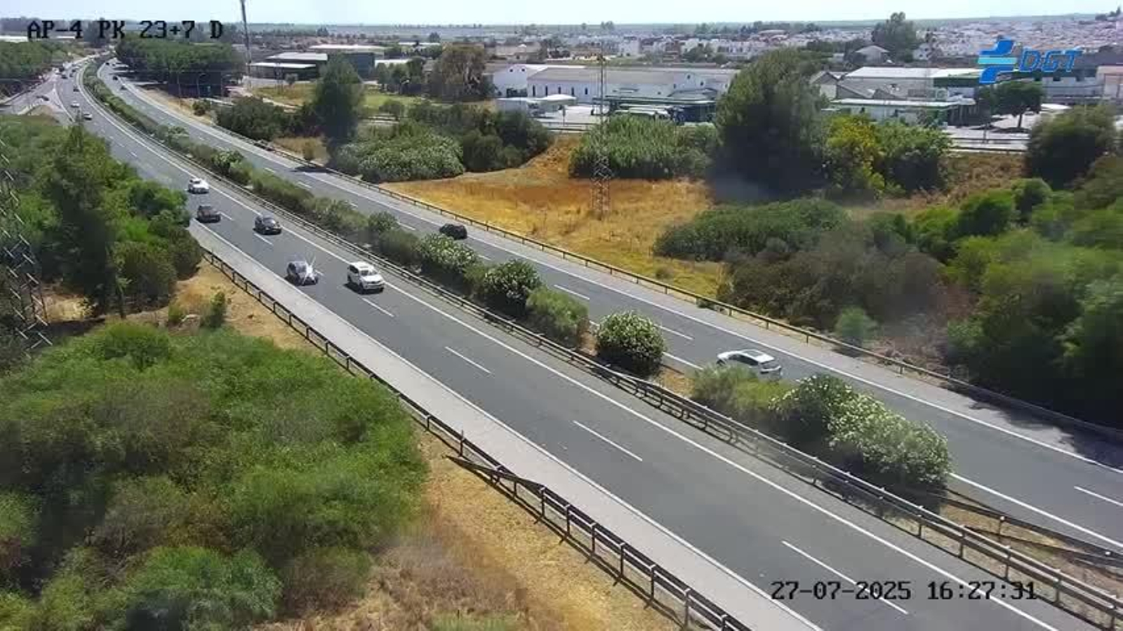Situación del tráfico en la AP-4.