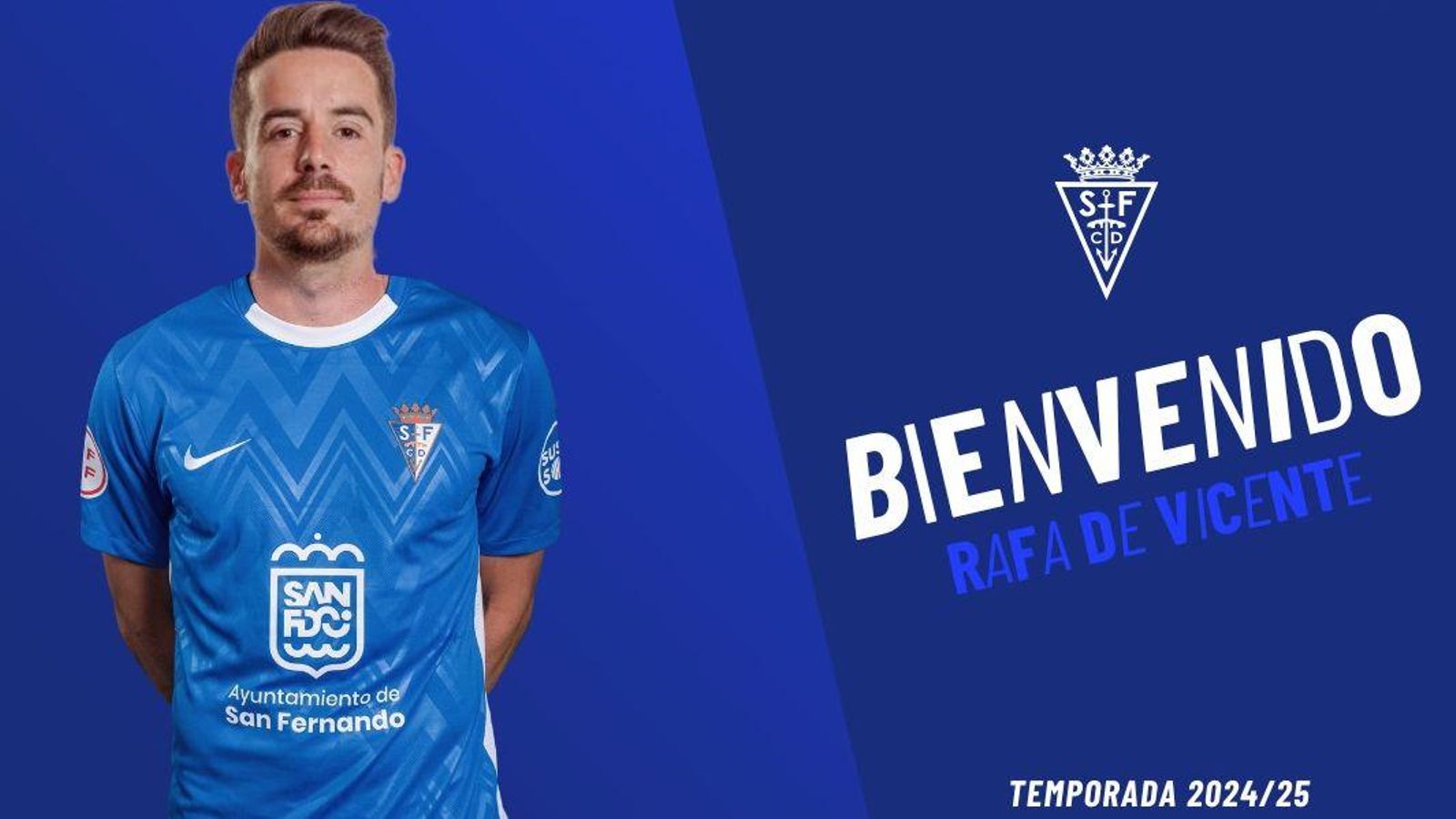 El anuncio del fichaje de Rafa de Vicente por el San Fernando