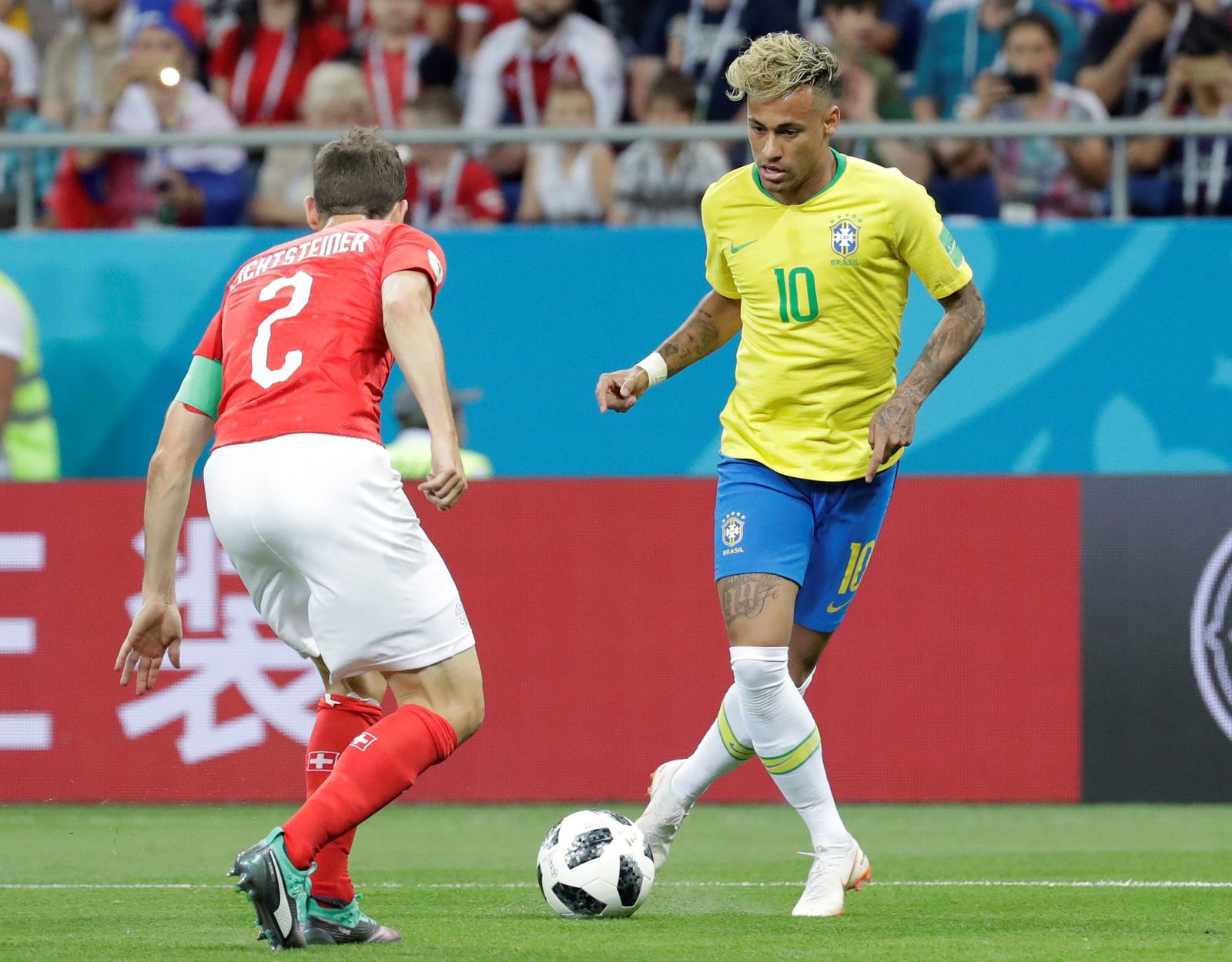 Las imágenes del Brasil-Suiza