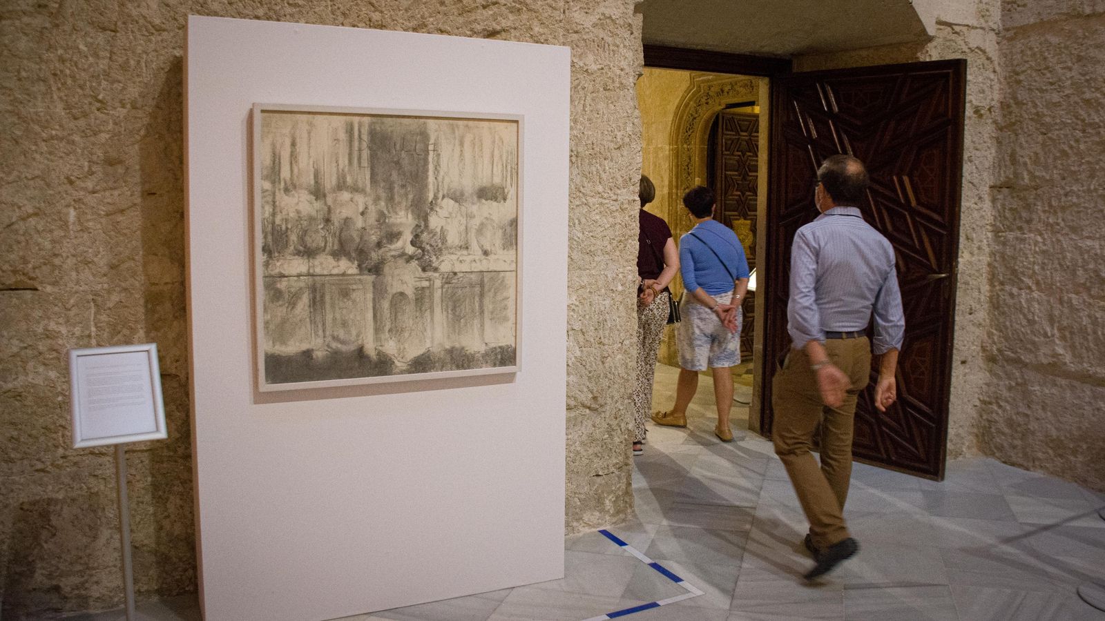 Boceto del cartel de la Semana Santa en la exposición del centenario de la Candelaria