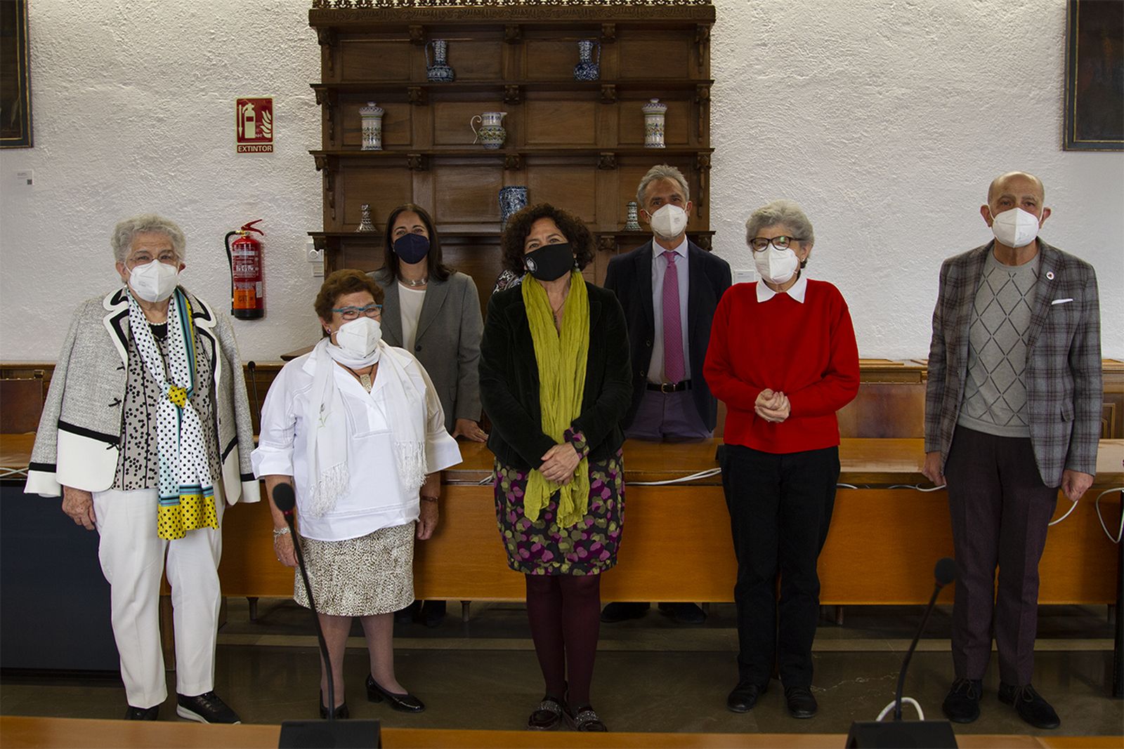 Imagen tras la cesión de las piezas.